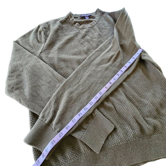 Michael Kors Men's Forest Green Cotton wool blend soft Sweater sz XL - Picture 5 of 9